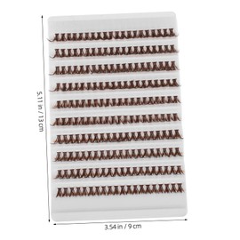 Beavorty Natural Brown Lash Cluster Eyelash Extensions Pack Curly Individual Lashes for Women