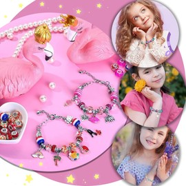 Kit para Hacer Pulseras Niñas, 150PCS Artesanía DIY Pulsera, Manualidades DIY Set de Regalos para Niñas, Kit de Fabricación de Pulseras con Bolsas de Regalo, Navidad Regalos para Niña