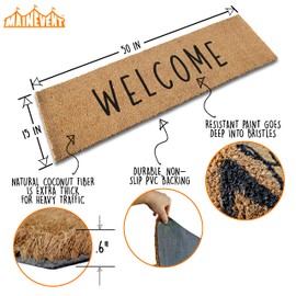 Welcome Long Door Mat 50x15 Inch, Oversized Welcome Mat, Double Door Mat Outdoor, Door Mat Outdoor Entrance, Welcome Matt Front Door, Large Front Door Mat Outdoor, Large Welcome Mat, Long Welcome Mat
