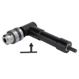 Right Angle Drill Adapter 90 Degree Electric Drill Attachment Extension Tool for Tight Spaces Black Plastic Aluminum Alloy 106x155mm 472g