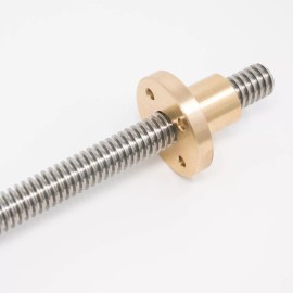 Zyltech Left Hand 1/2-10 Stainless Steel ACME Threaded Rod Lead Screw Brass Nut 12 24 36 - 24"