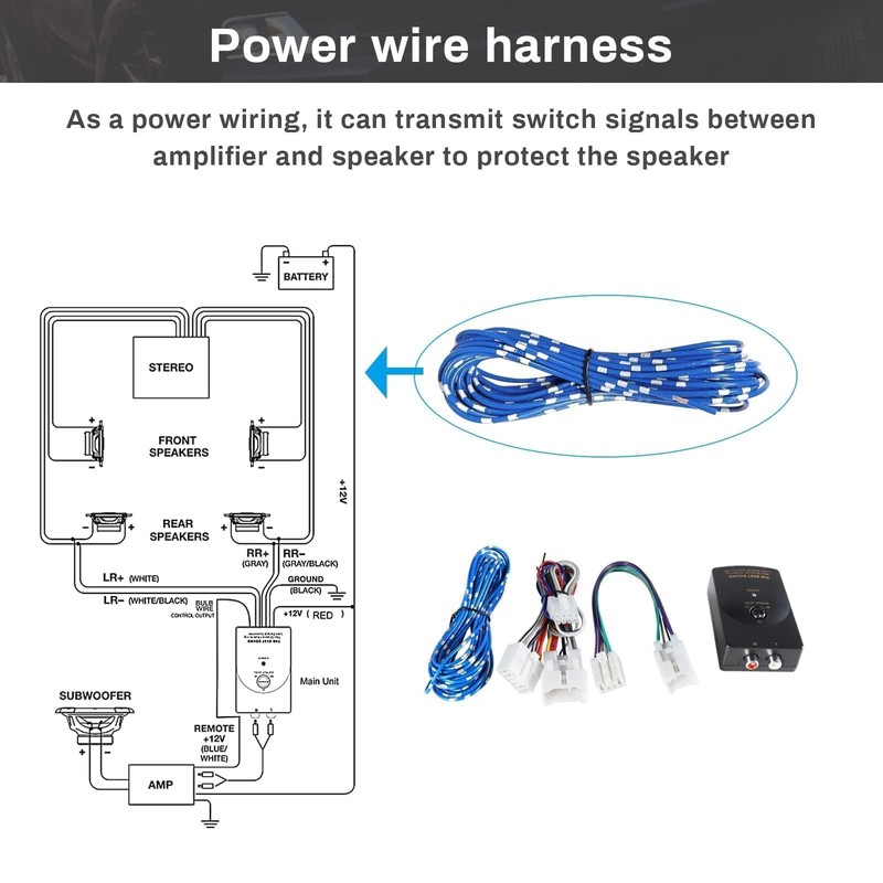 NuIth Car Radio Amp Amplifier Wiring Harness Adapter Compatible with