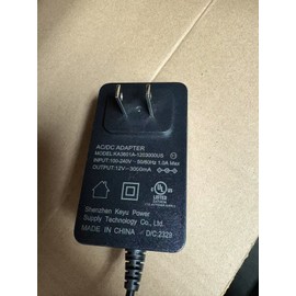 Fullpower 12V AC/DC Adapter 12V 3000mA 3A Barrel Connector 5.5x2.5mm with 100cm/ 3.3 Feet