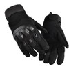 Tactical Gloves with Knuckle Protection, Breathable and Anti-Slip, Black (Medium)