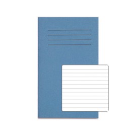 Rhino A6+ Exercise Books, 48 Page / 7mm Lined Paper Notebook, 10 Pack, Writing Book, Office & School Stationery Supplies, Light Blue