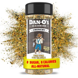 Dan-O's Crunchy Seasoning, 3.5 oz Bottle, Everything Seasoning for Fish, Eggs, Salads, Veggies and More, Sugar Free, Zero Calorie, Use this Spice Blend for Everything from Breakfast to Dinner