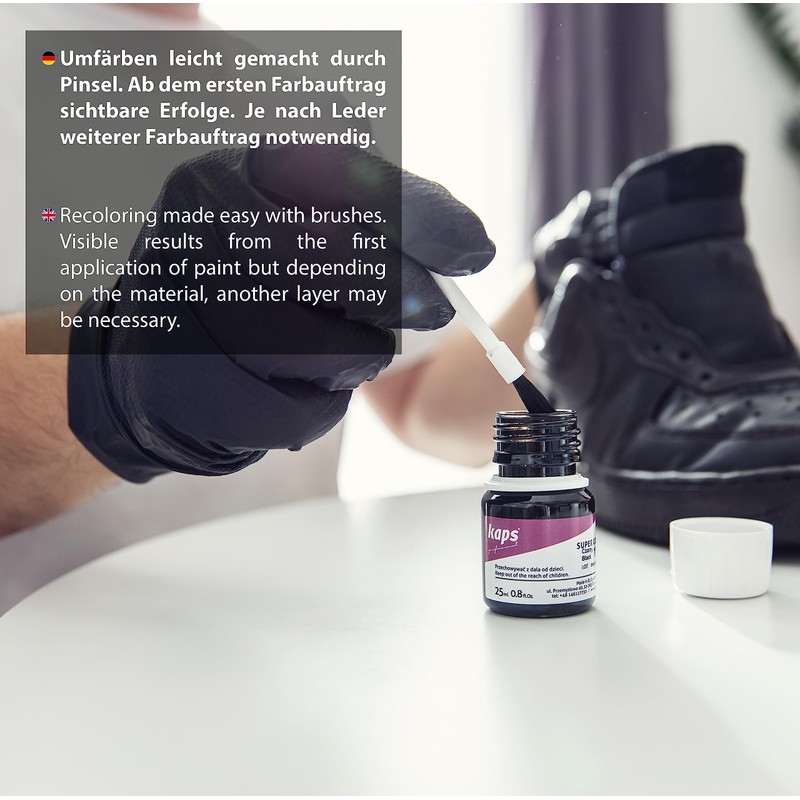Kaps Super Color, Leather Dye for Natural Leather, Faux Leather