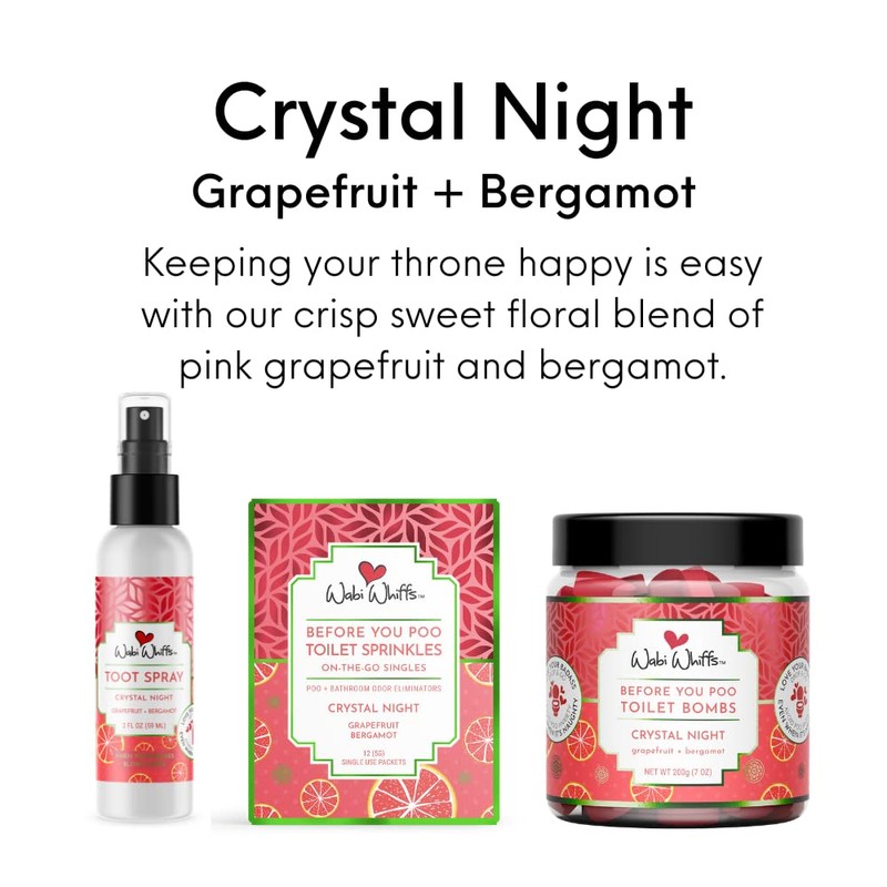 Wabi Whiffs Room and Bathroom Toot Sprays (Crystal Night)