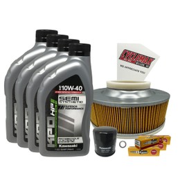 Cyclemax Semi-Synthetic Tune Up Kit with Spark Plugs compatible with Kawasaki 2000-2008 Vulcan 1500