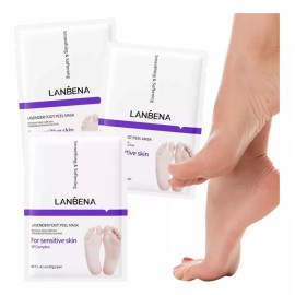 Universo en Linea Mascarilla Exfoliante Pies Lanbena Elimina Piel Muerta 3par