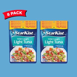 StarKist ~ Chunk Light Tuna in Water ~ 2.6oz Pouches ~ Box of 8