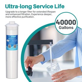 ICEPURE WFC5300A-20 Filter Replacement for WFS5300A-20 Under Sink Water Filter System, 5 Years or 40K Gallons Ultra High Life, Removes Heavy Metals, Chlorine, Odor, NSF/ANSI CAN 372 & 42 Certified