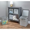 InterDesign Dot Fabric Storage Cube Bin, Small Basket Container with
