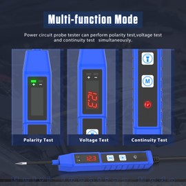 Power Circuit Probe Tester Automotive - MOTOCOCHE DC 9V-30V Car Circuit Tester HD Display Light Short Circuit Tester Electrical System Tool Polarity Identify Continuity Tester Digital Voltage Tester