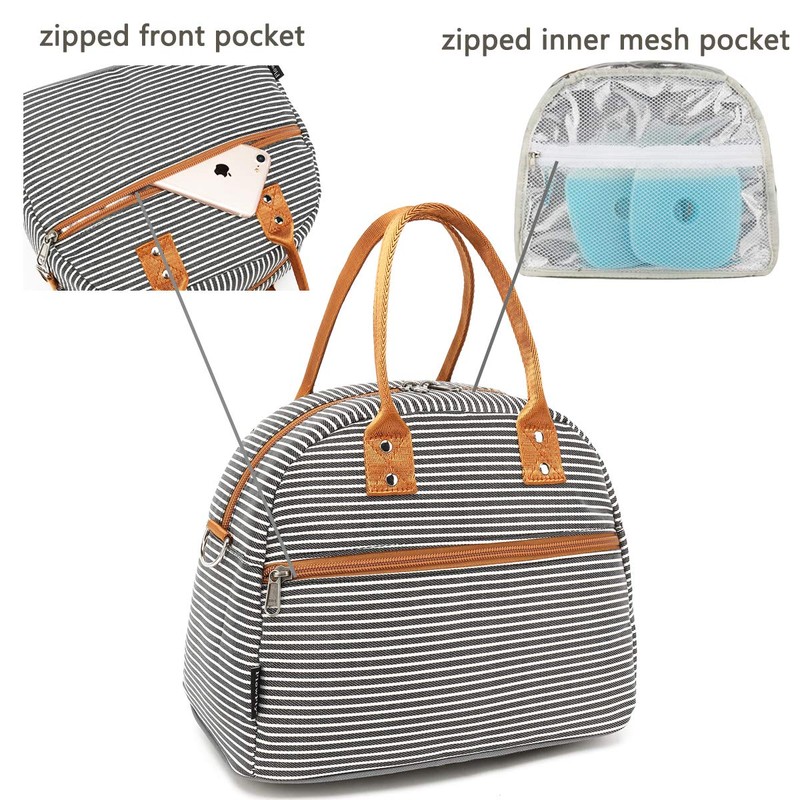 FlowFly Insulated Lunch Bag With Shoulder Strap for Women, Men,