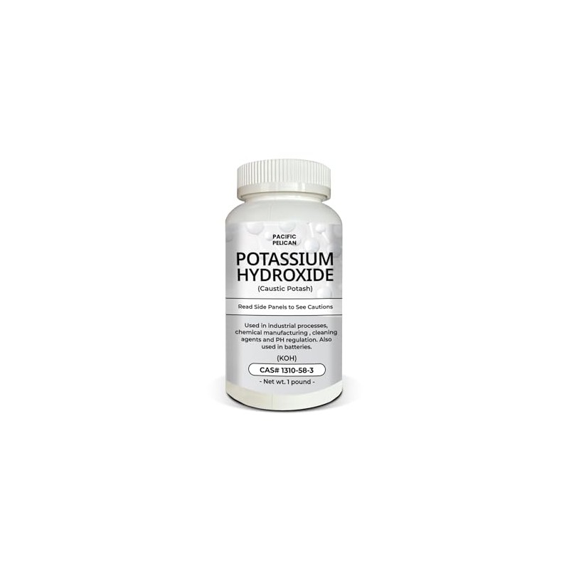 Pacific Pelican Potassium Hydroxide (KOH) - Multi-Use: Drain Cleaning, Laboratory