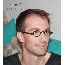 Eyekepper Los lectores Spring Temple Vintage Mini pequena Oval redonda Gafas de lectura Green +4.00