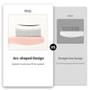 Folding Eyelash Comb Eyelash Separator Arc Designed Eyebrow Grooming Brush