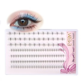 EMEDA Bottom Eyelashes 5-6mm Lower Lashes 132PCS DIY Individual Lash Clusters Short Bottom Eyelash Extension Kit Under Eye Lashes Clear band (Lower Lash)