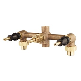 Pfister 00131XA Multi-Handle Tub & Shower Rough-In Valve, 3-Hole Installation, 1/2-Inch Union Inlets, 1/2-Inch I.P. Outlets, Union Nuts Included, Unfinished