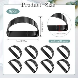 Set of 8 Napkin Rings Set Napkin Rings Black Metal Napkin Ring Napkin Buckles Napkin Ring Napkin Rings Elegant Semicircular Table Decoration for Wedding, Party, Holiday Party