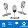 INCREWAY Closet Rod Support, 4Pcs Zinc Alloy Oval Wardrobe Rail