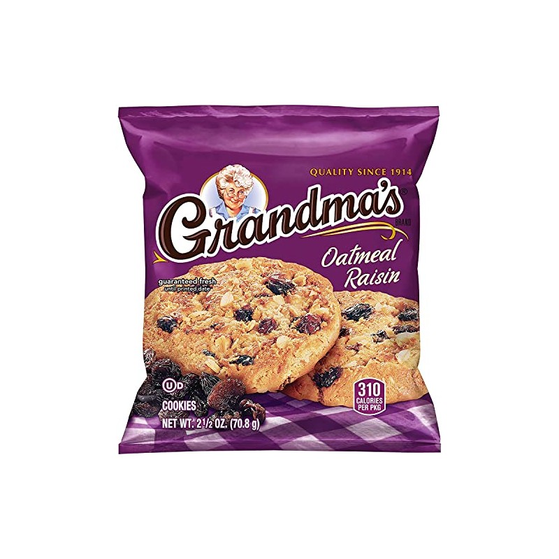 Grandma's Oatmeal Raisin Cookies, 2.5 Ounce (Pack of 30)