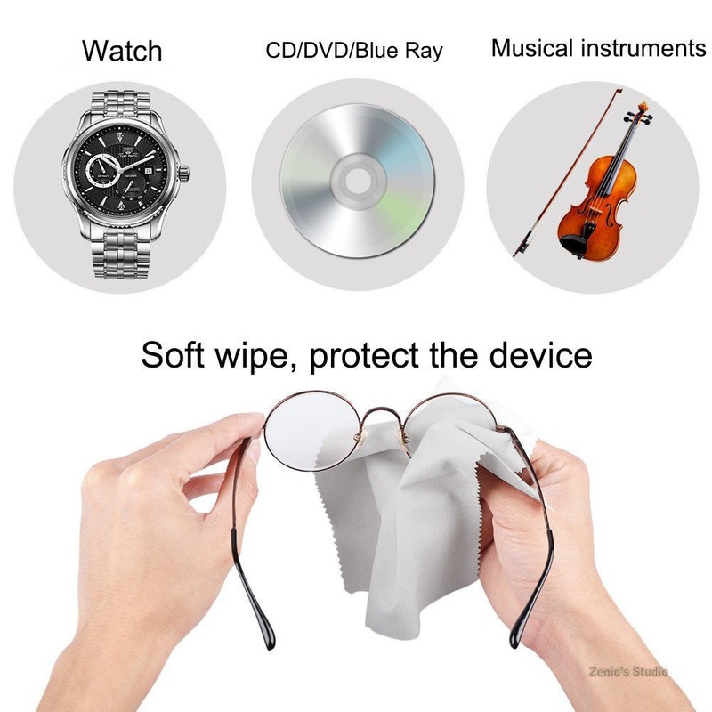 california JOS (2-PACK) 12"X12" Microfiber Cleaning Cloth For Camera Lens