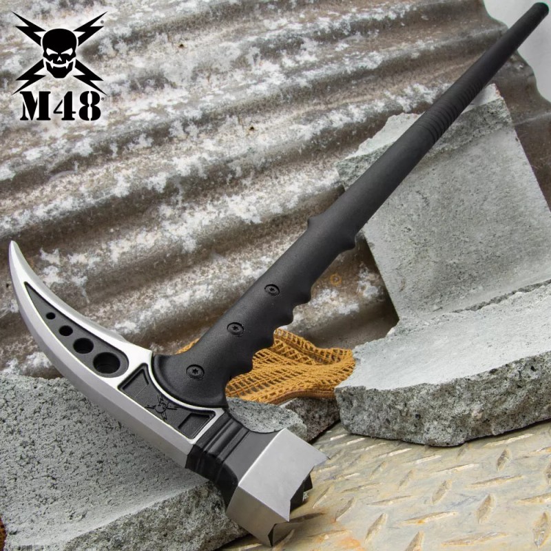 M48 Silver Kommando Survival Hammer, Stainless Steel Head, 37 3/8"