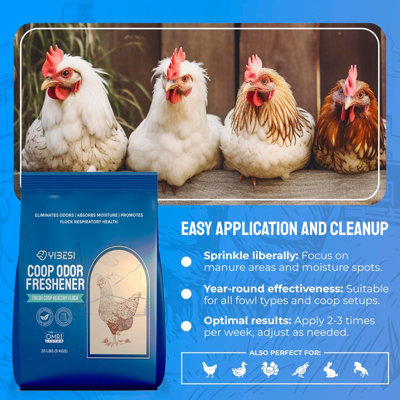 Chicken Coop Deodorizer – Natural Zeolite Odor Eliminator & Moisture