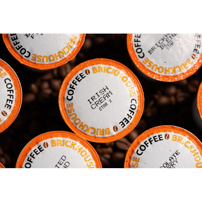 Brickhouse Irish Cream Flavored Coffee Pods – 72 Count Single