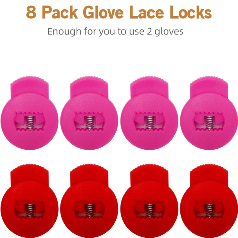 AliBall Glove Locks Baseball, Glove Lace Locks 8 Pack, Never