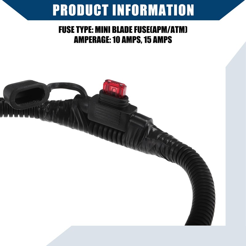 Hihaha 60cm Universal Automotive Switched Fuse Bypass Kit/Fuse Bypass Switch/Durable