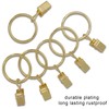 AMZSEVEN 40 Pack Curtain Rings with Clips, Drapery Clips Rings,