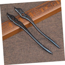 LALAFINA 2pcs Wooden Hair Sticks for Women Wooden Hair for Women Chinese Hair Chopsticks Hair Clips for Women Barrettes for Women Decorative Hairpin Bamboo Decorate Classical Miss