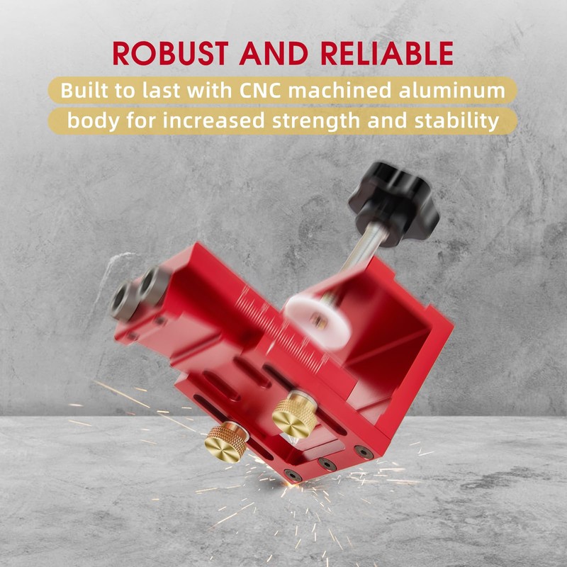 3-in-1 Pocket Hole Jig Kit for Woodworking, 2-Chip-Holes Accurate Angled