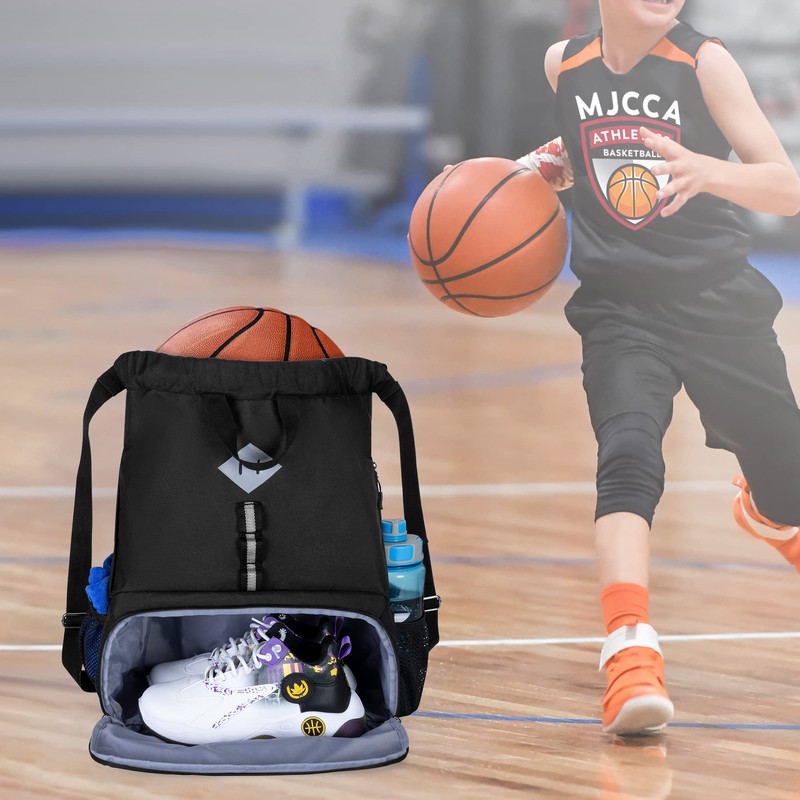 GOBUROS Basketball Backpack, Basketball Backpack, Basketball Bag, Basketball, Soccer, Volleyball
