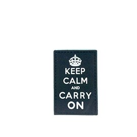 Keep Calm & Carry On Airsoft Patch Black