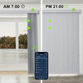 Yoolax Motorized Vertical Blinds Sample, Smart Blind Custom Size, Light Filtering Electric Blinds with WiFi Hardwire Motor for Home Office, Fabric Samples of Motorized Vertical Blinds, Multi-Color