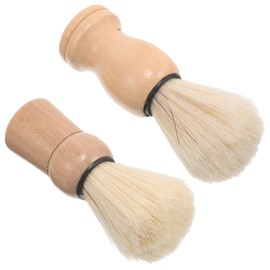 VICASKY 2pcs Portable Shaving Brush Handle Soft Bristles for Gentle Facial Massage for Home Travel Grooming for Creating