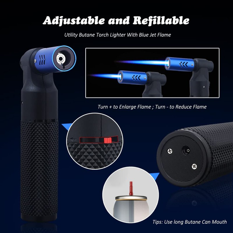 HONEST Lighter Butane refillable lighters Shipped without gas (Black)