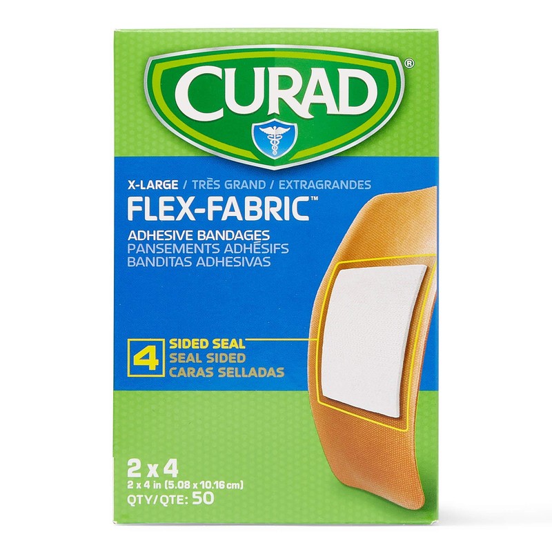 Curad Flex-Fabric Adhesive Bandages with Stretch to Conform to Wounds,