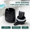 BosilunLife Ceramic Automatic Soap Dispenser,3 Adjustable Levels,Black,10oz