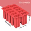 Azonbey Silicone Popsicle Molds, 10 Cavity, BPA-Free, Red, Cone Shaped,