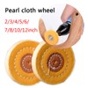 Yellow 4 Inch 100 mm Small Hole Spiral Quilted Cotton