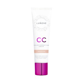 Lumene Color Correcting CC Cream - Medium Coverage Lightweight Foundation - Redness Reducing CC Cream Foundation for Even Skin Tone + Naturally Glowing Skin - Medium (1 fl oz)