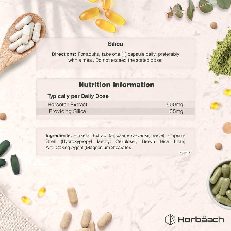 Silica Supplement 500mg | High Strength Silica from Horsetail Extract