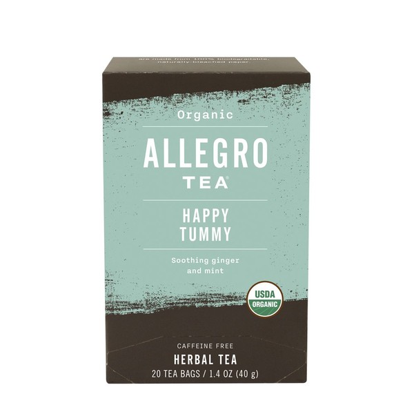 Allegro Tea, Organic Happy Tummy Tea Bags, 20 ct