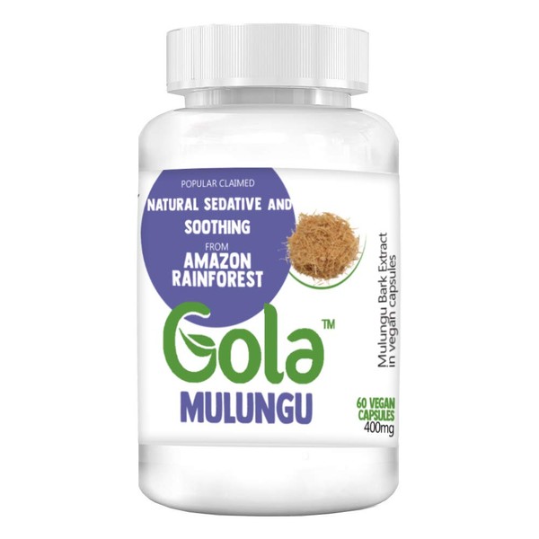 Gola Mulungu Extract in Vegan Capsules - 400mg 60 Capsules - Good for Sleep and Calming