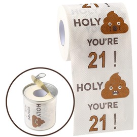 Happy 21st Birthday Toilet Paper Roll 3-Ply Funny Birthday Gifts for Boys Son and Girls Novelty for Birthday Party Decorations Twentyone 21 Party Supplies (21st Years)
